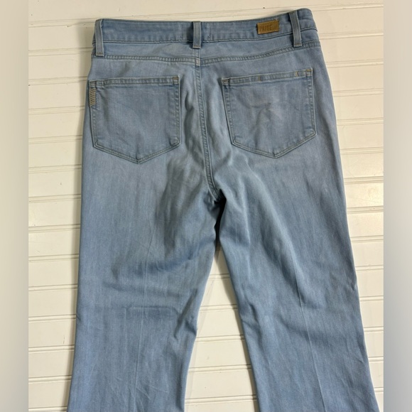 Paige High Rise Bell Canyon Jeans Denim Stretch Flare Light Wash Size 28 - Picture 15 of 16